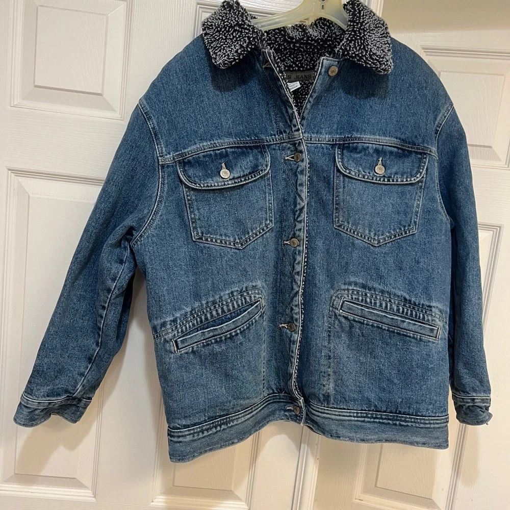 Vintage Jones Jeans Heavyweight Denim‎ Blue Jacket Men’s S Sherpa Lined Medium